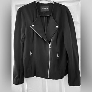 Alice Hope Black Knit Moto Jacket, Size Medium